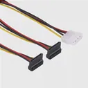 🛍 Адаптер питания Molex SATA, сплиттер разъема питания Molex 4 pin 2 SATA, IDE 4-контактный сплиттер SATA 90 градусов для жесткого диска SSD