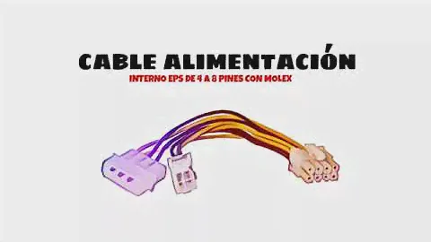 Cable alimentacion interno EPS de 4 a 8 pines con Molex 0.15 M Multico distribuido por CABLEPELADO ®