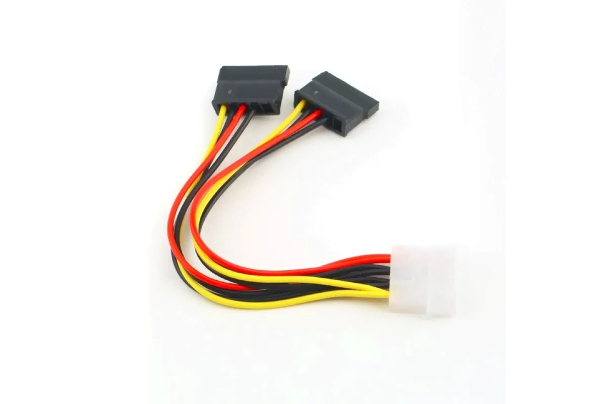 Переходник IDE Molex 4 Pin на 2 SATA HDD, Адаптер Питания-0