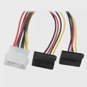 🛍 Адаптер питания Molex SATA, сплиттер разъема питания Molex 4 pin 2 SATA, IDE 4-контактный сплиттер SATA 90 градусов для жесткого диска SSD