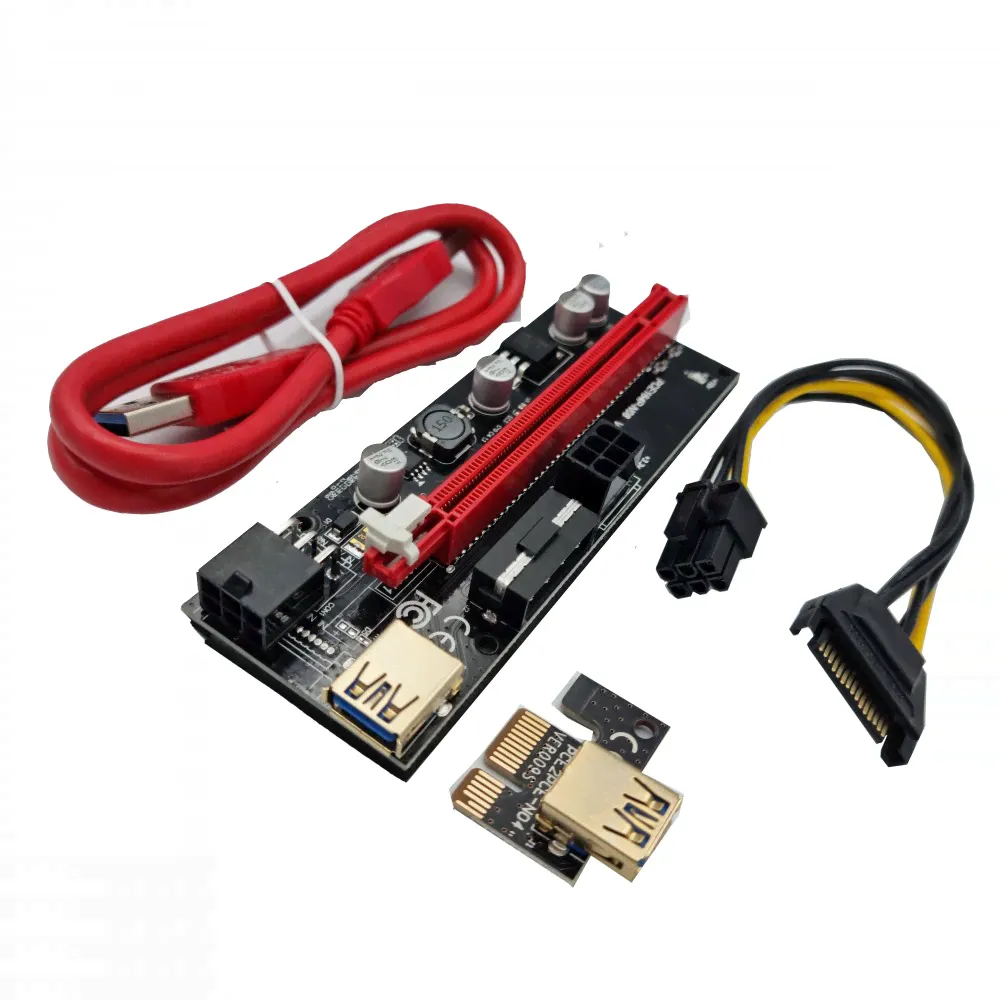 Райзер для видеокарты 009S MOLEX PCI-E 1X - 16X PCI-E плата расширения Riser