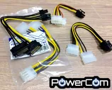 Переходники 2 molex на 6pin, 2 SATA на 6+2pin