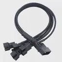 Медный Molex 4-полосный 3Pin/4Pin Разветвитель вентилятора питания компьютера Кабель-адаптер 12V